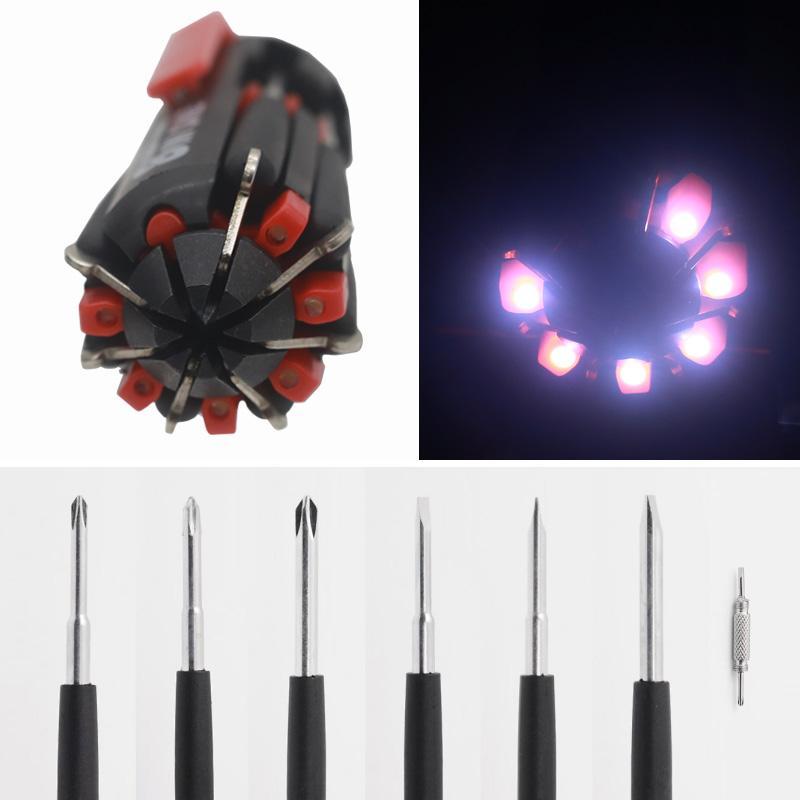 Aparafusadora multi-ferramenta 8 em 1 com LED