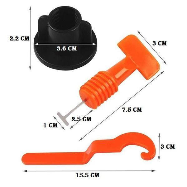 Kit di livellamento per piastrelle riutilizzabile - Allineamento perfetto delle piastrelle (50 pezzi)